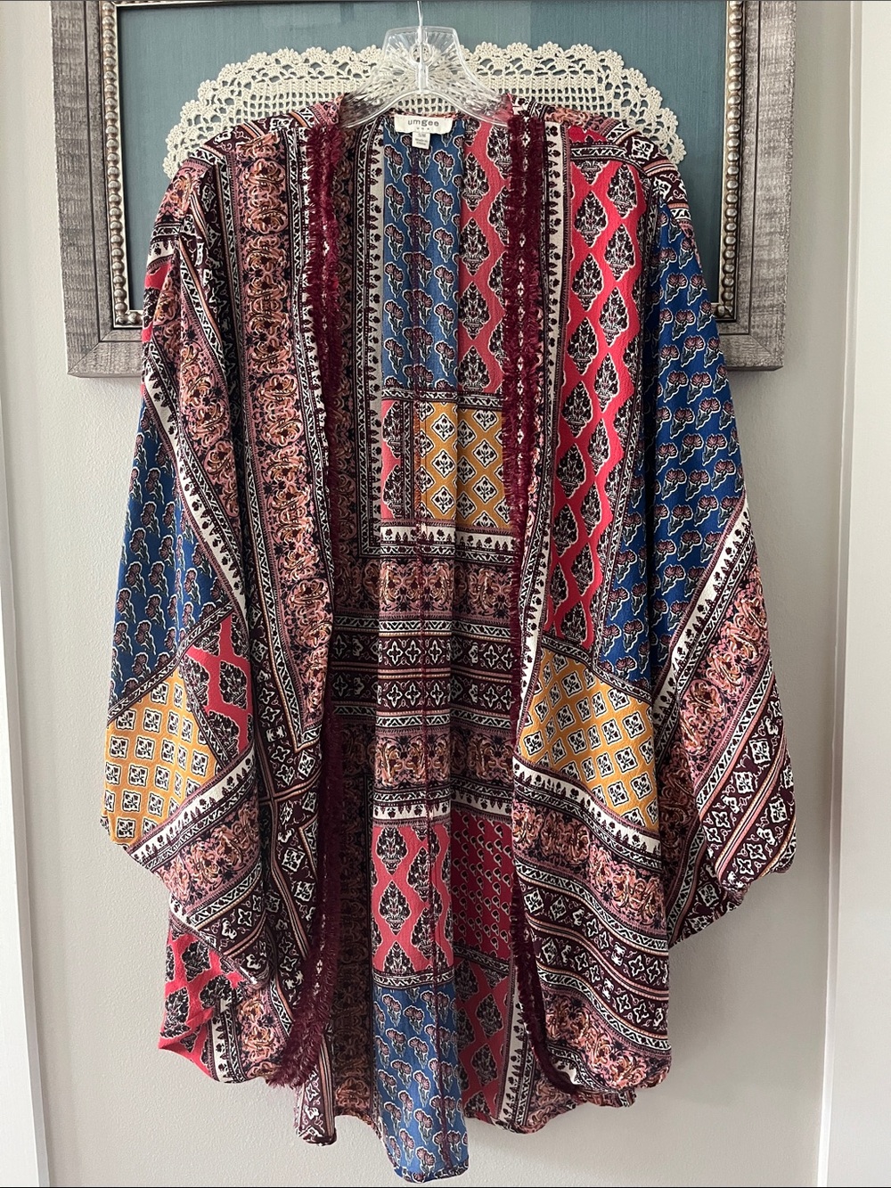 Umgee colorful, patchwork kimono